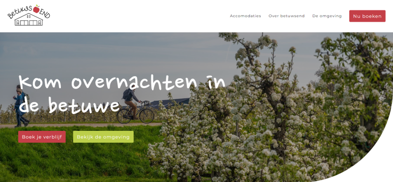 voorbeeld foto van de website voor betuwsend.nl