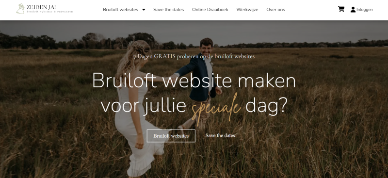 voorbeeld foto van de website voor zeidenja.nl