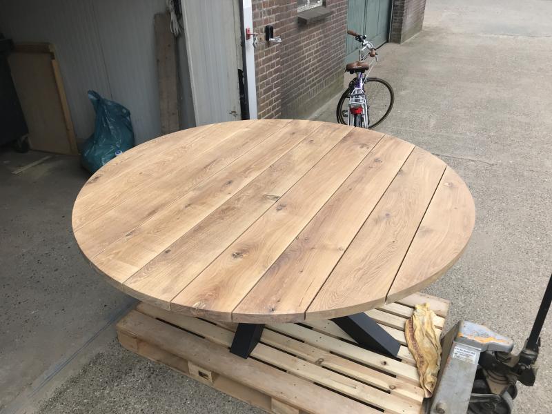 Project foto van Eiken buitentafel Leerdam