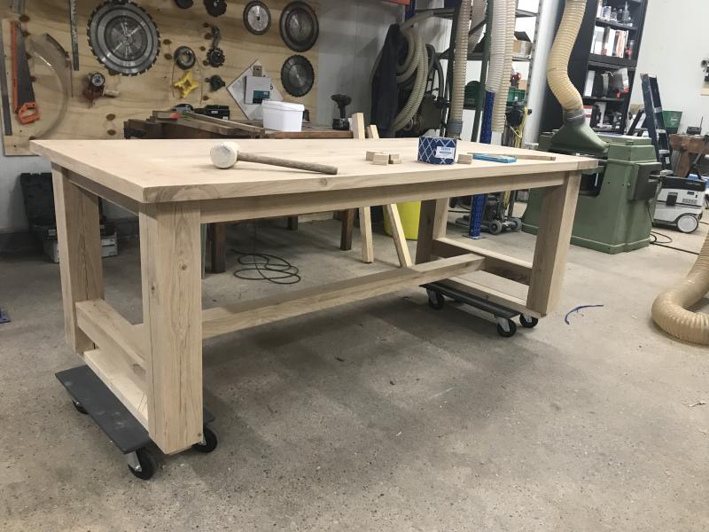 Project foto van massief eiken tafel Schoonrewoerd