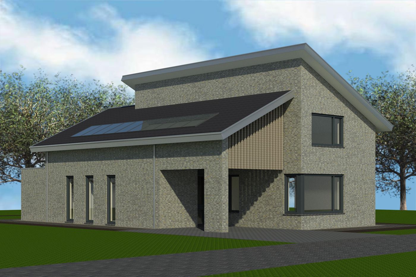 Eenvoudig moderne vrijstaande woning