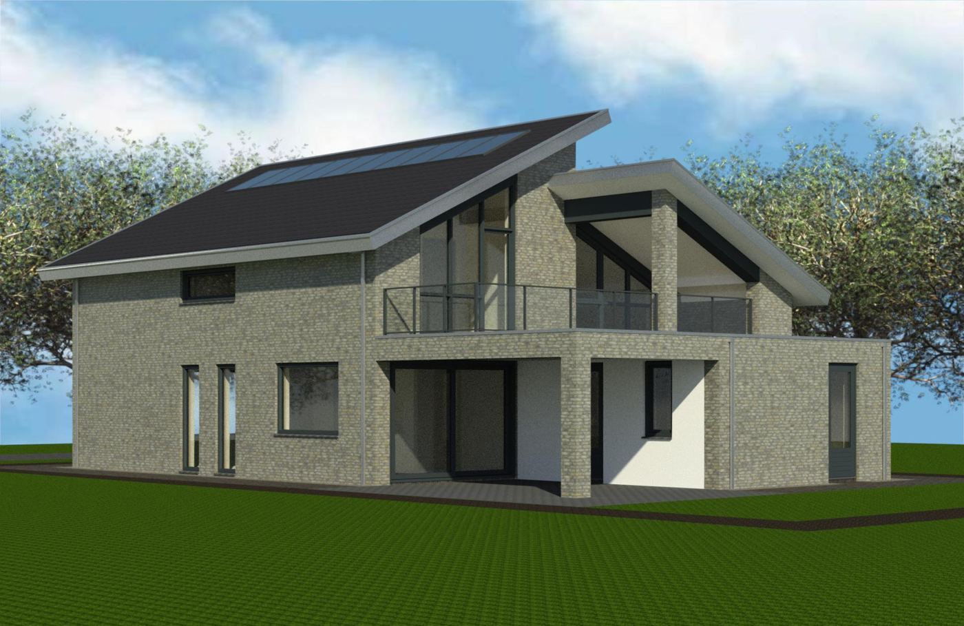 Eenvoudig moderne vrijstaande woning