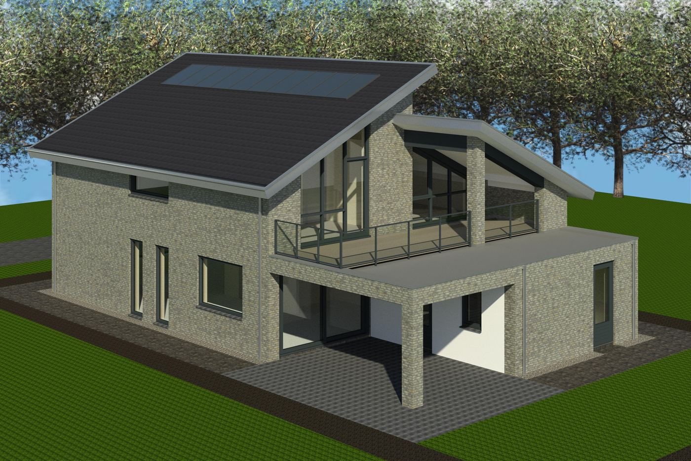 Eenvoudig moderne vrijstaande woning