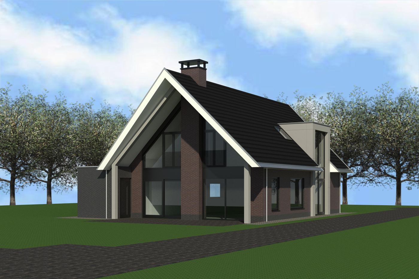 Moderne dijkwoning