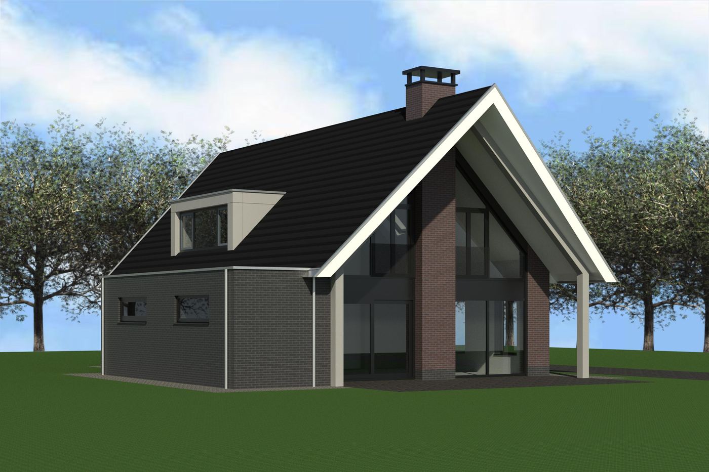 Moderne dijkwoning