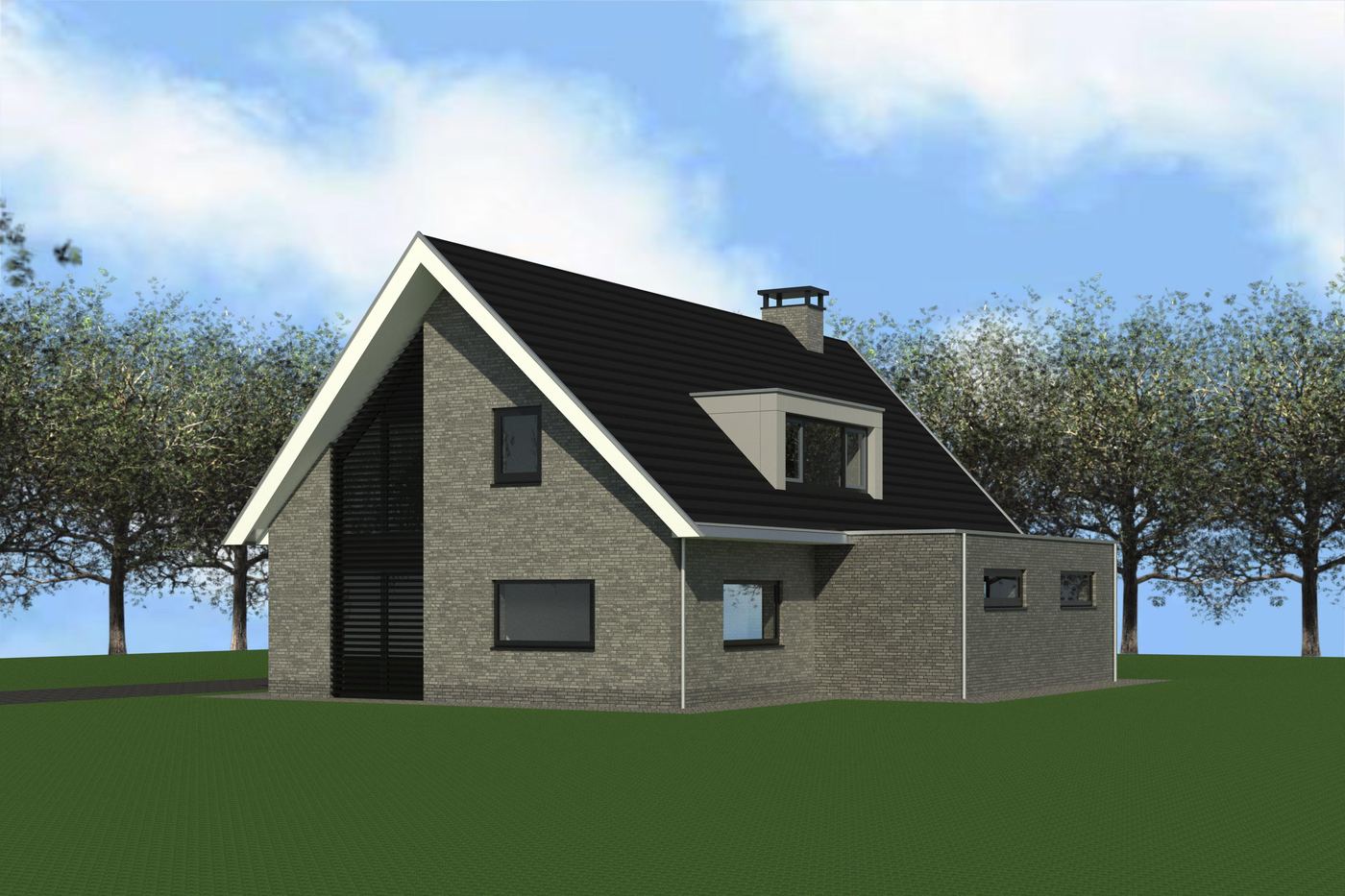 Moderne dijkwoning