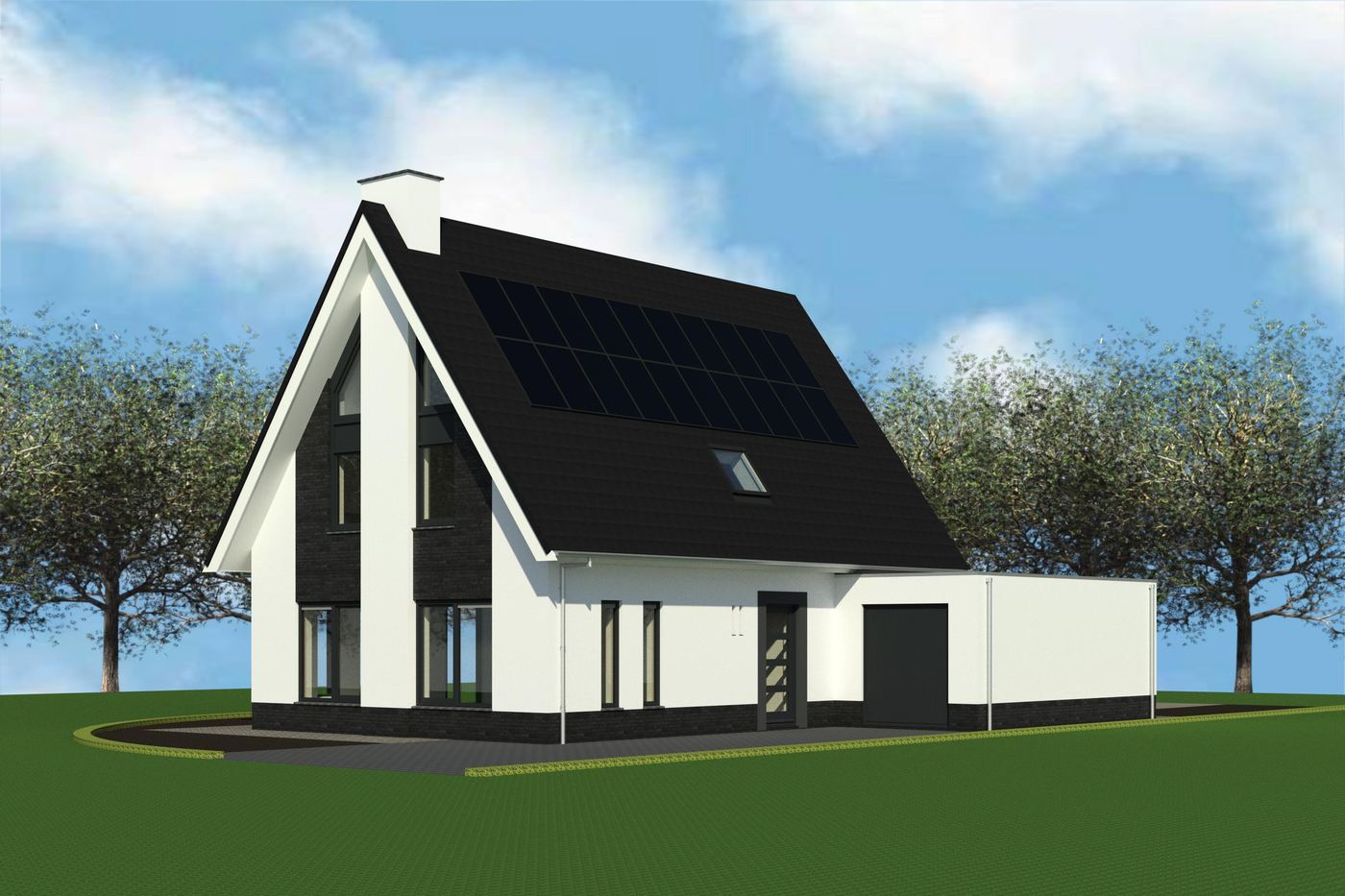 Strakke eigentijdse woning