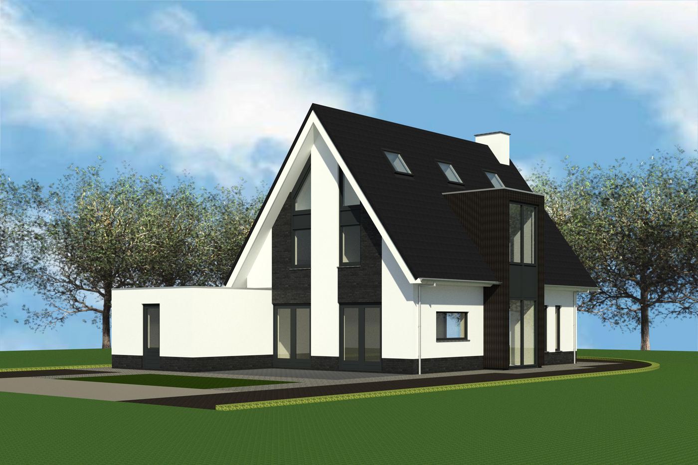 Strakke eigentijdse woning