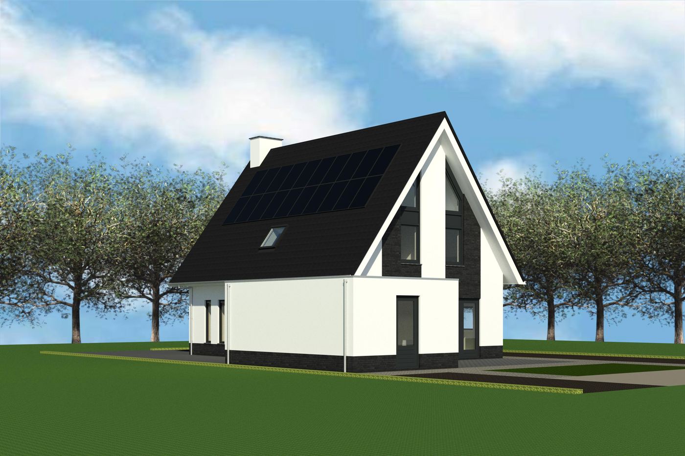 Strakke eigentijdse woning